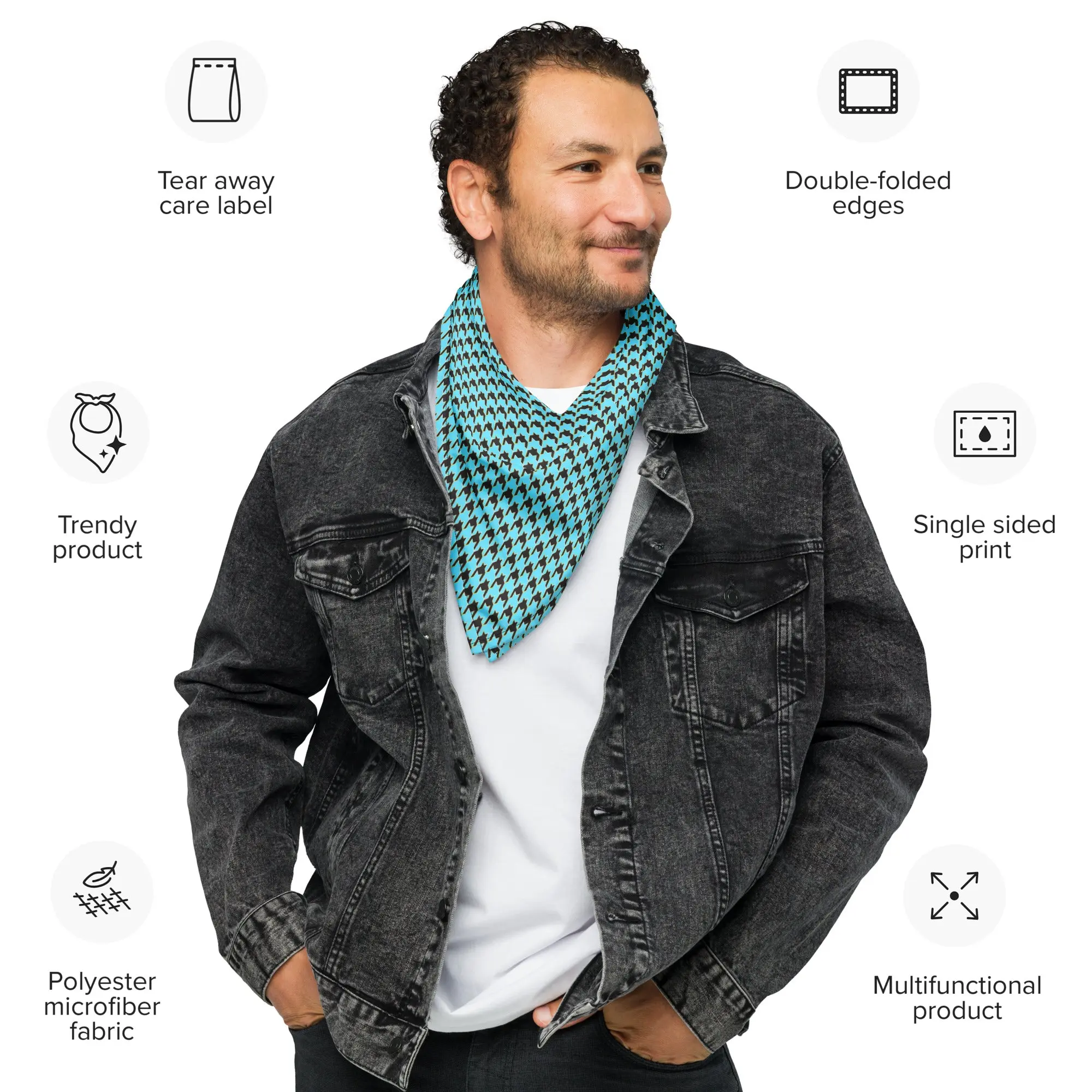 Sherlock Holmes - Houndstooth Print Bandana - Image 3