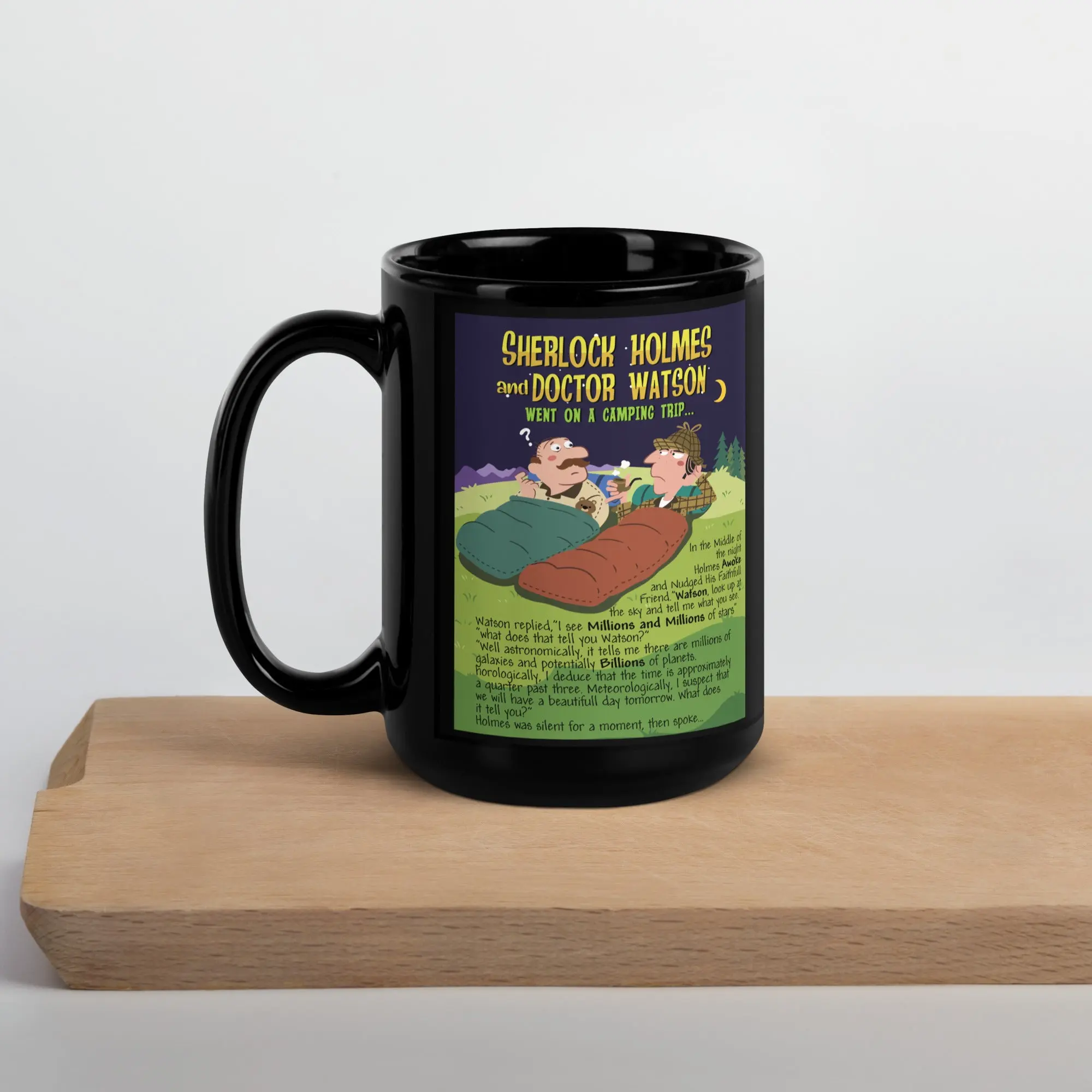 Sherlock Holmes & Dr Watson - Go Camping Mug