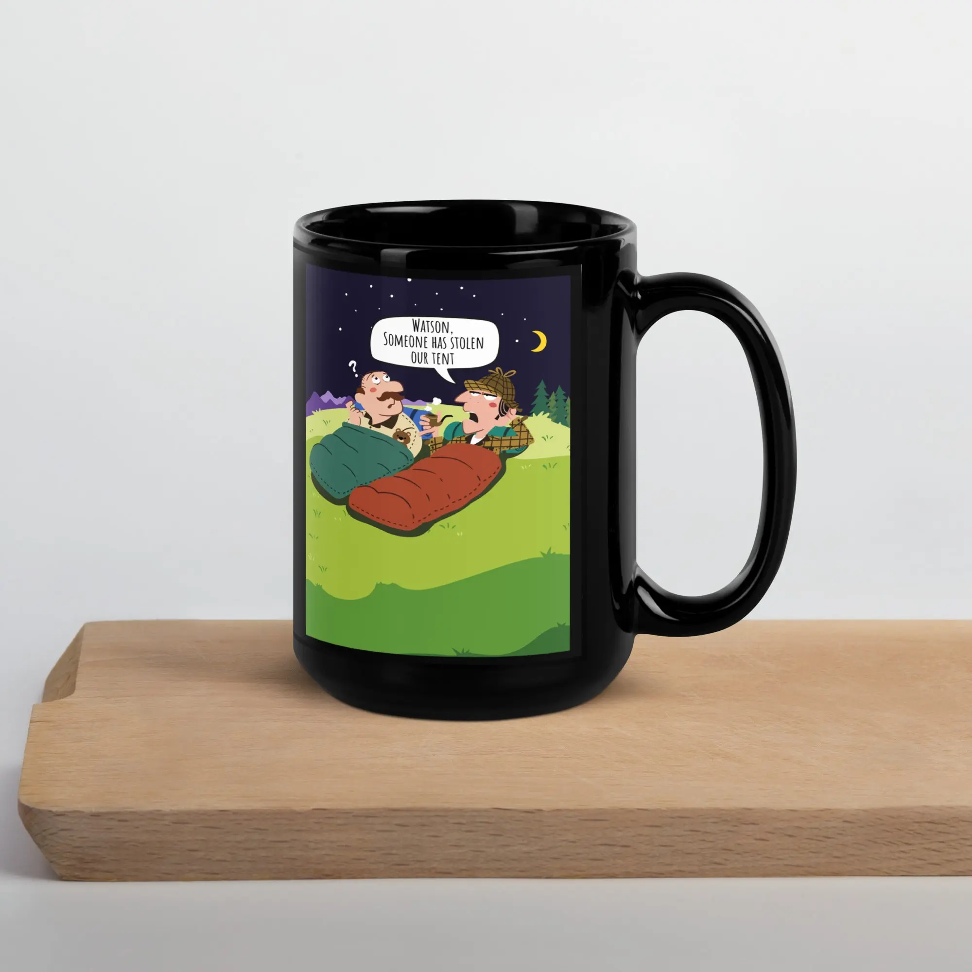 Sherlock Holmes & Dr Watson - Go Camping Mug - Image 2