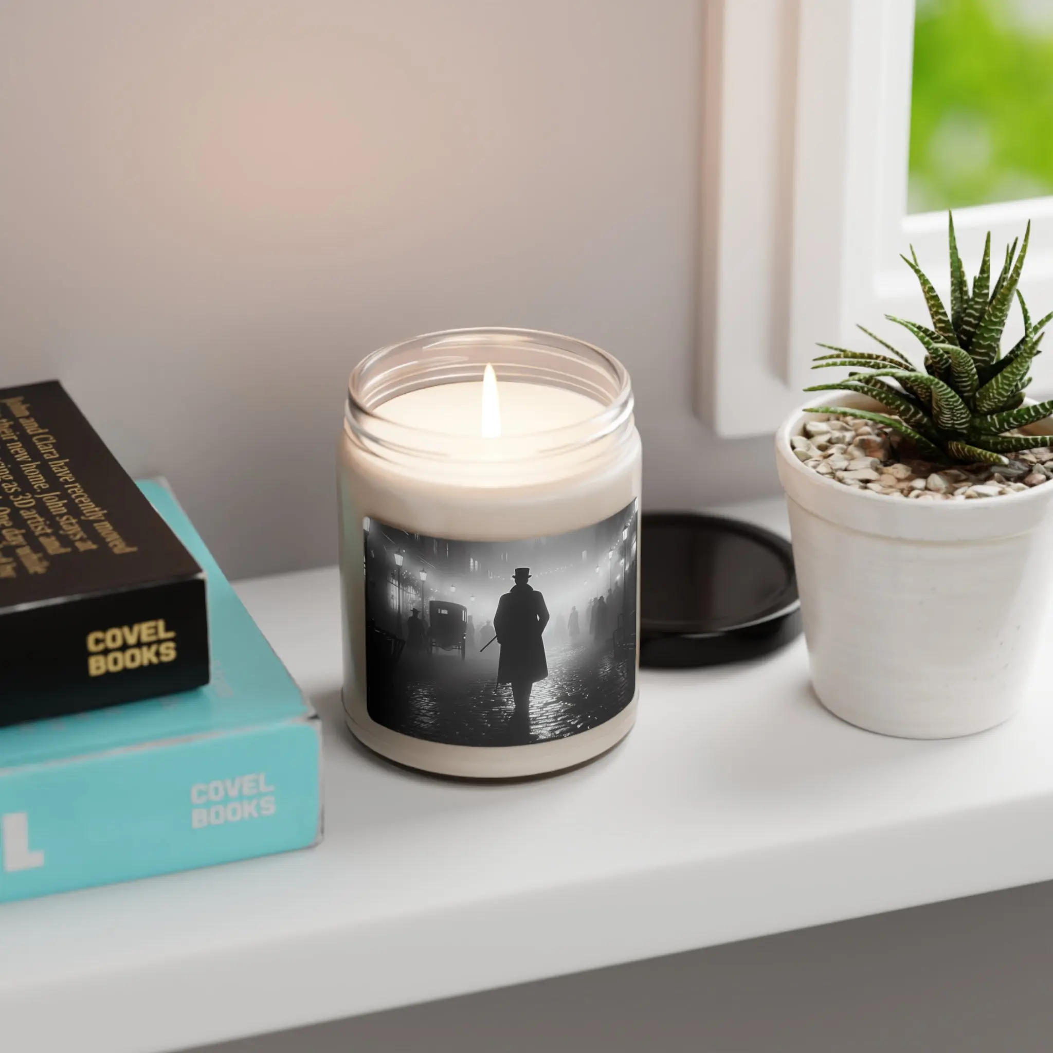 Sherlock Holmes White Sage + Lavender Scented Soy Candle, 9oz - Image 6