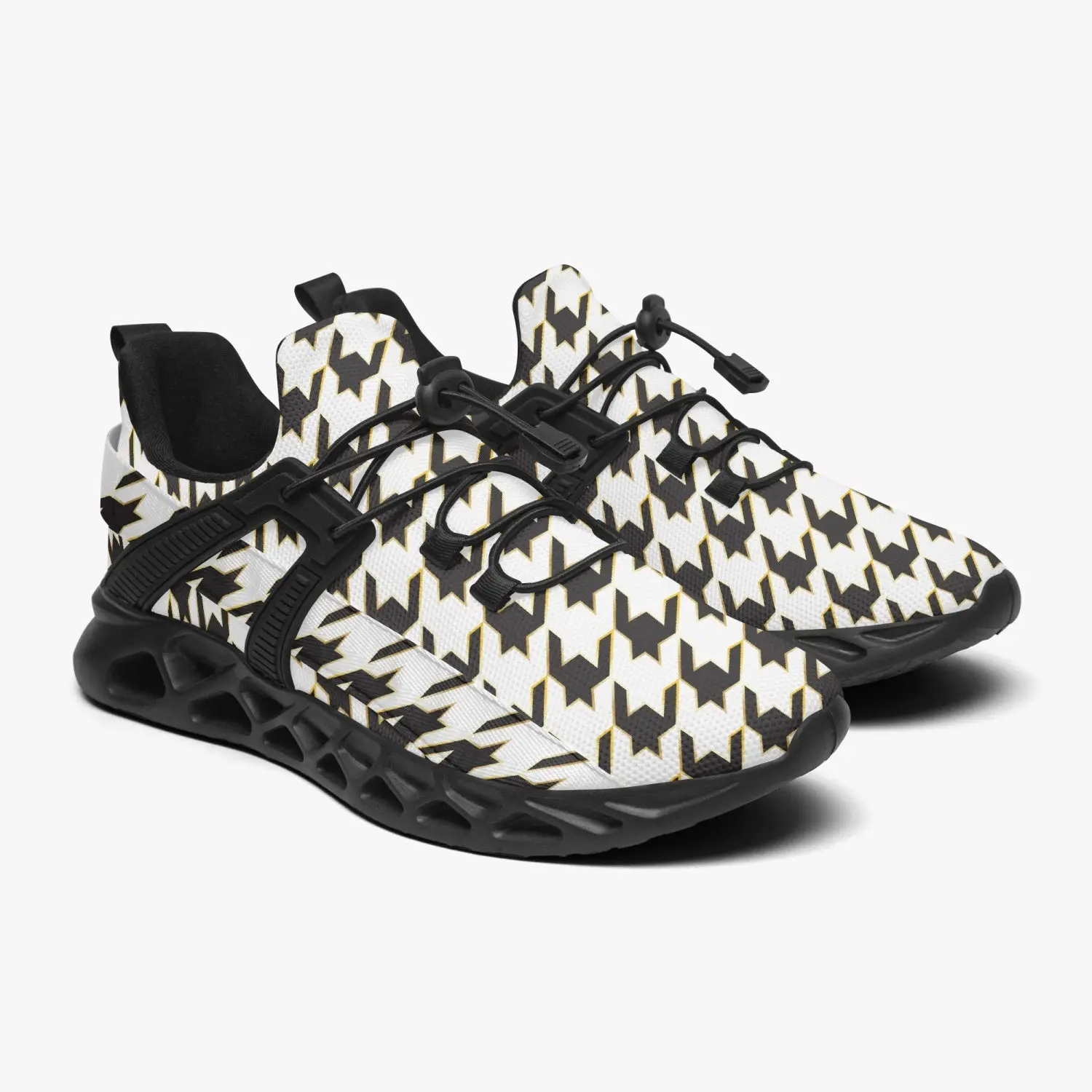 Unisex Houndstooth Running Shoes - Image 2