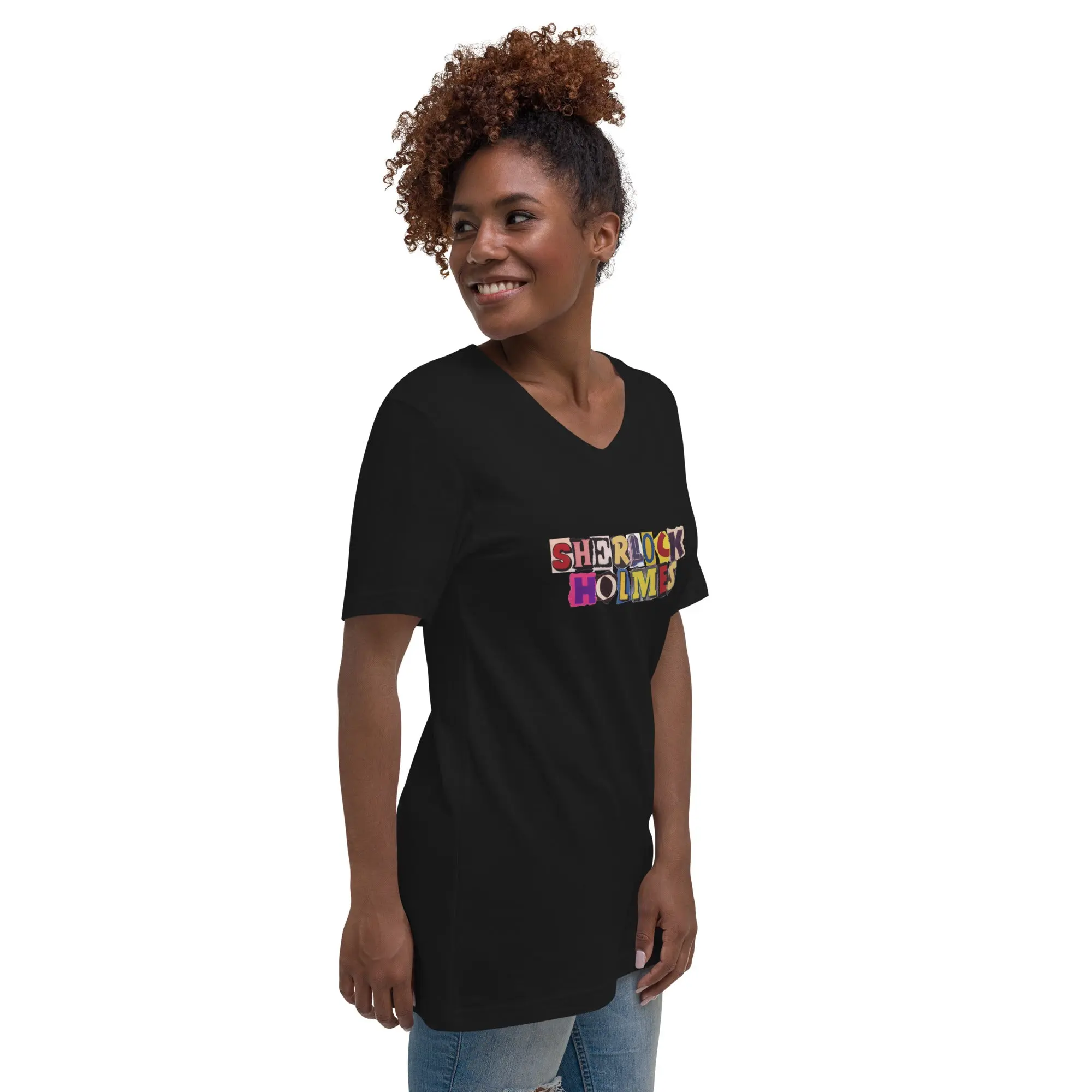 Sherlock Holmes V-Neck T-Shirt - Image 3